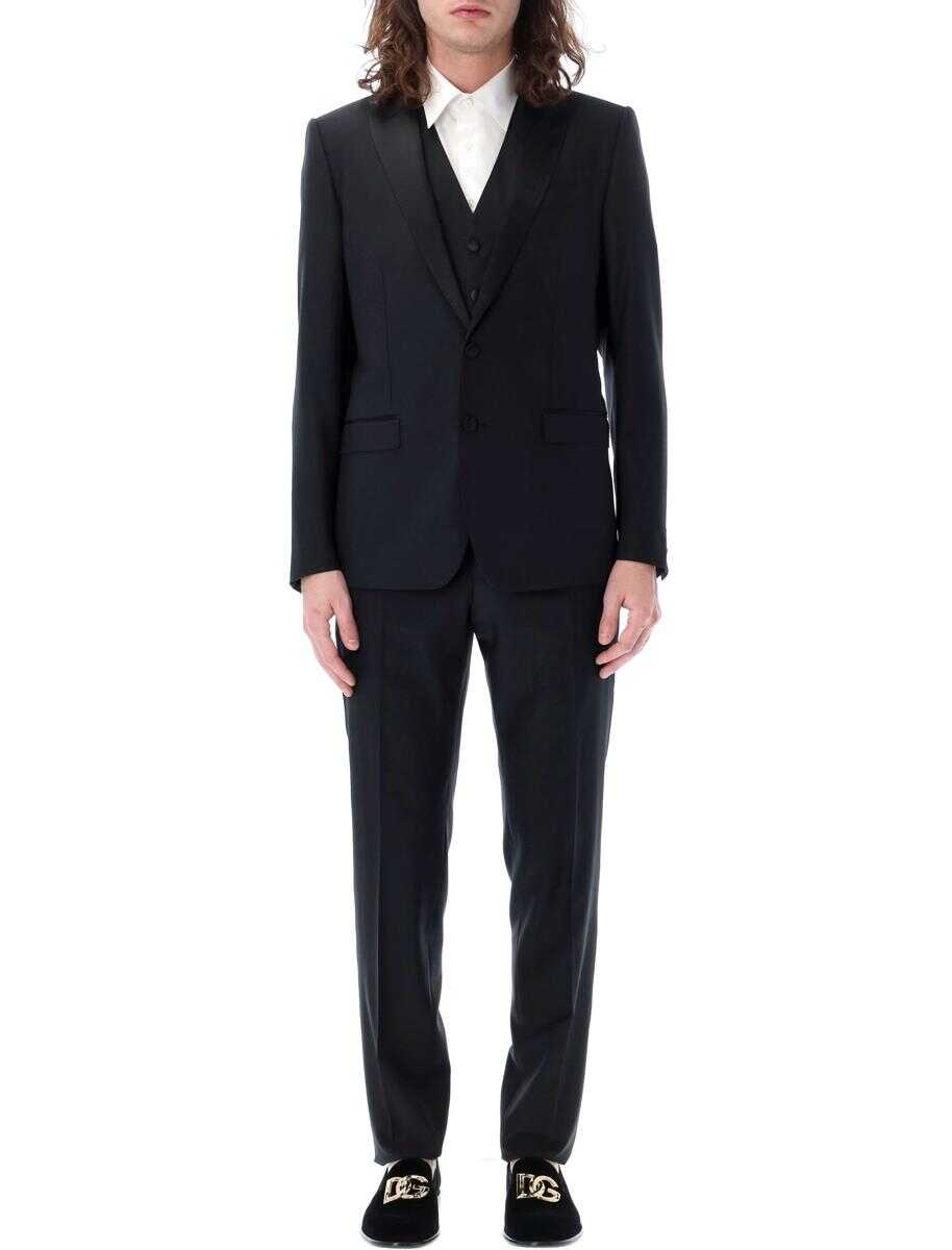 Dolce & Gabbana DOLCE & GABBANA Tailored three-piece tuxedo suit BLACK