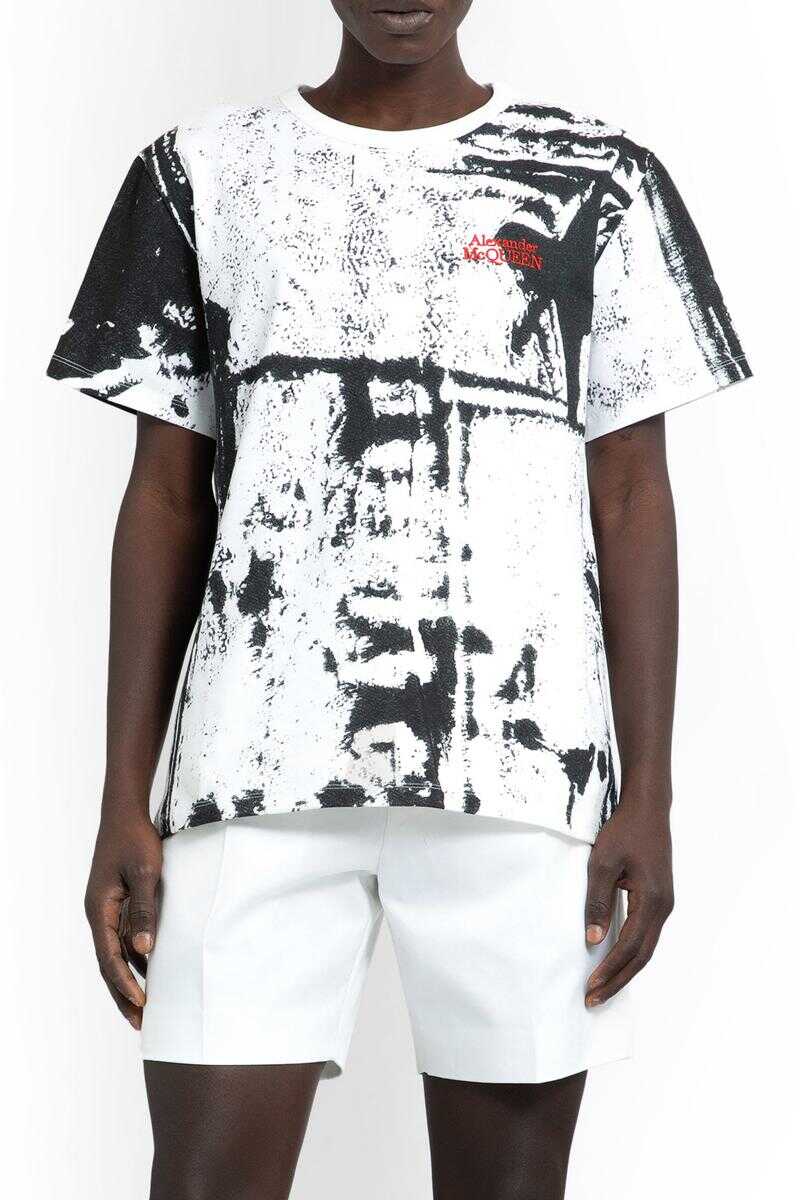 Alexander McQueen ALEXANDER MCQUEEN T-SHIRTS BLACK&WHITE