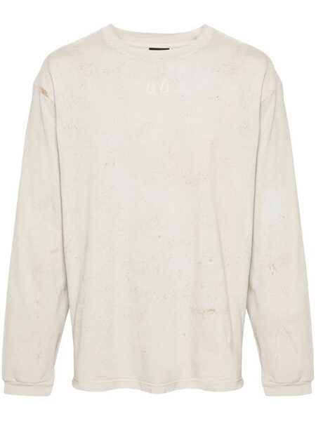 Tricouri M44 LABEL GROUP M44 Label Group T-Shirt With Vortex Effect Beige Barbati (BM 12592106) 1