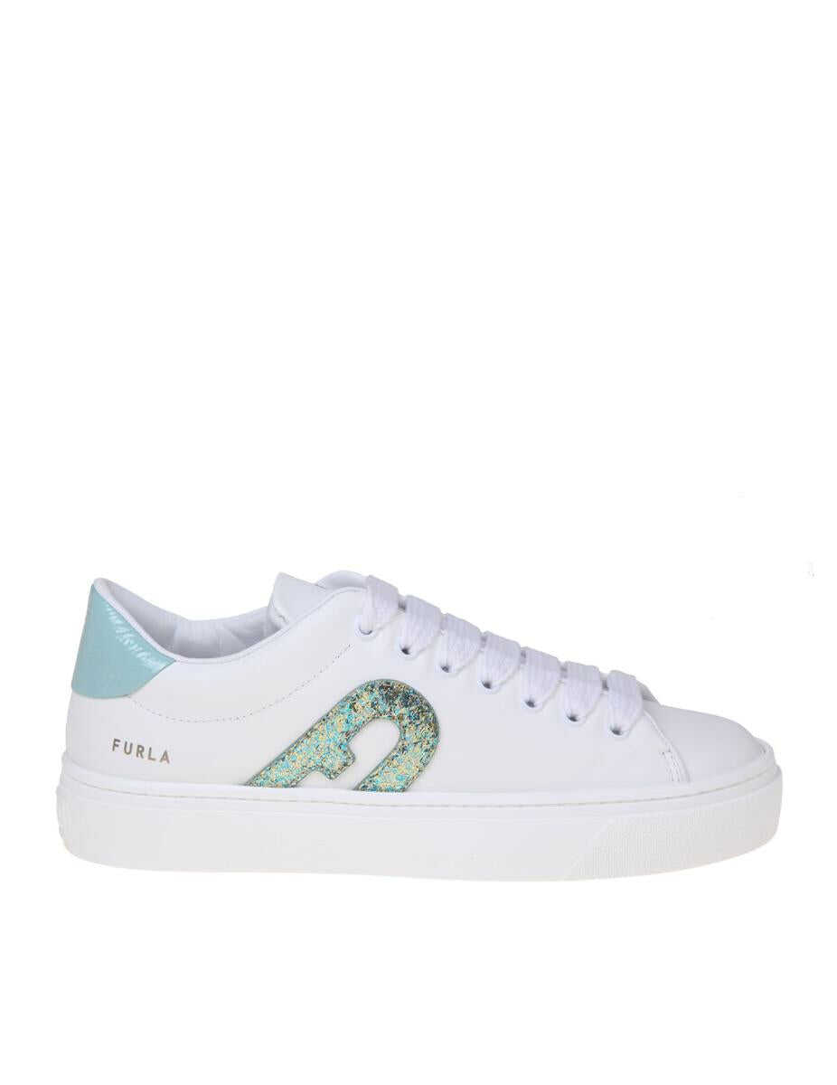 Furla FURLA SYNTHETIC LEATHER SNEAKERS TALC/VERGOLD