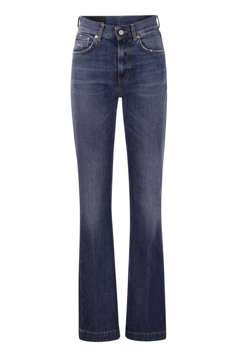 Dondup DONDUP OLIVIA - slim fit bootcut jeans DARK DENIM