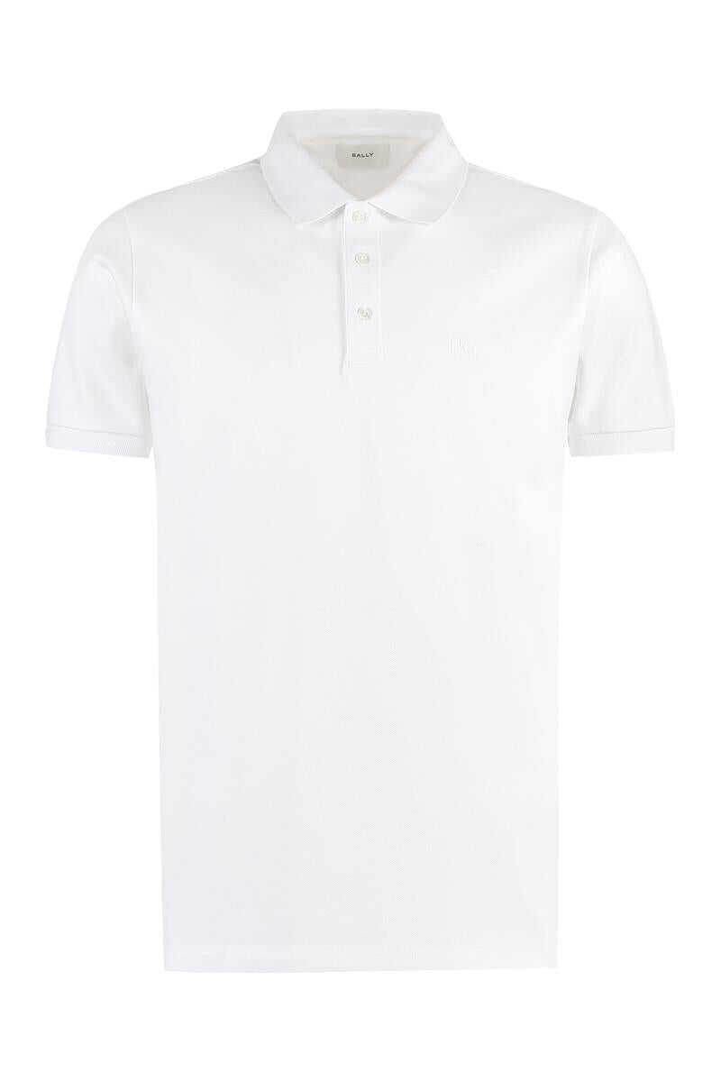 Bally BALLY COTTON PIQUÉ POLO SHIRT WHITE