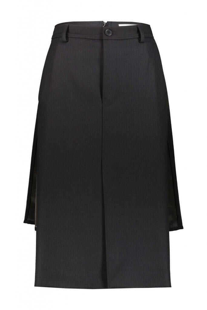 Balenciaga BALENCIAGA FLAT PENCIL SKIRT WITH FRONT PANEL CLOTHING BLACK