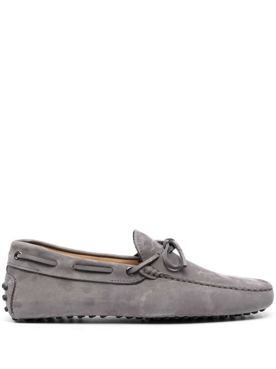 TOD\'S TOD\'S NUBUCK MORBIDONE LOAFER SHOES GREY