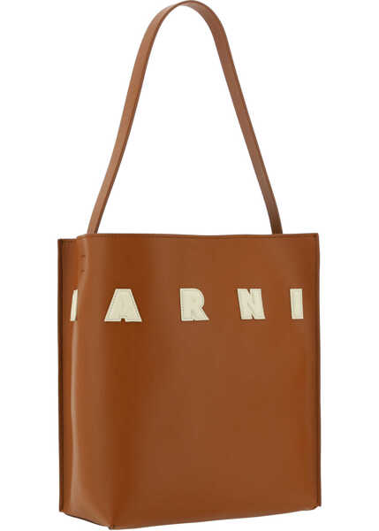 Genti de umar Marni Leather Tote Bag MOCA/IVORY Femei (BM 12601313) 2