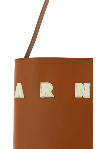 Genti de umar Marni Leather Tote Bag MOCA/IVORY Femei (BM 12601313) 4