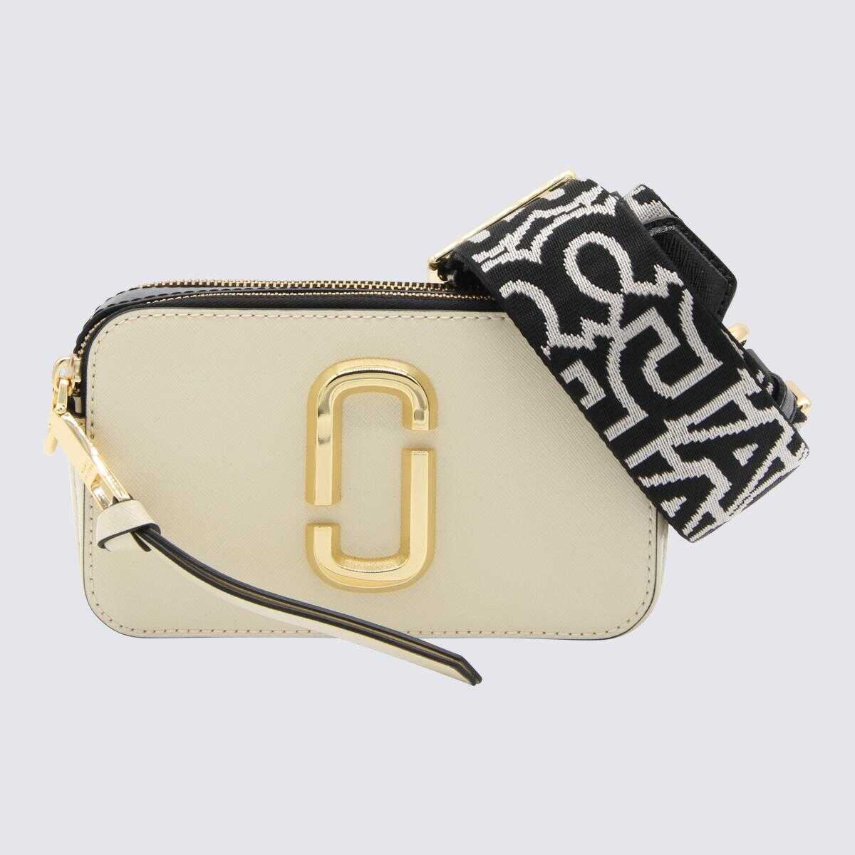 Marc Jacobs MARC JACOBS CLOUD WHITE AND MULTICOLOUR LEATHER THE SNAPSHOT CROSSBODY BAG CLOUD WHITE/MULTI