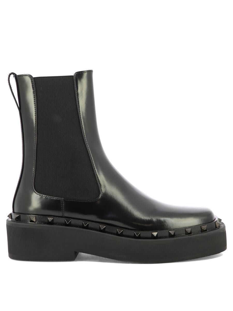 Valentino Garavani VALENTINO GARAVANI "Beatle Rockstud M-Way" ankle boots BLACK