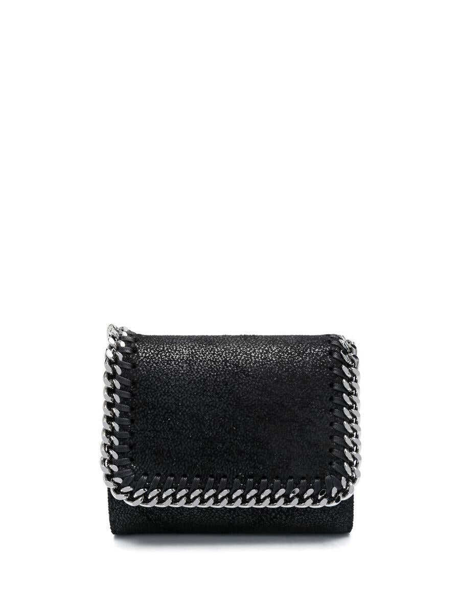 Stella McCartney STELLA MCCARTNEY Stella McCartney - small Falabella flap wallet BLACK