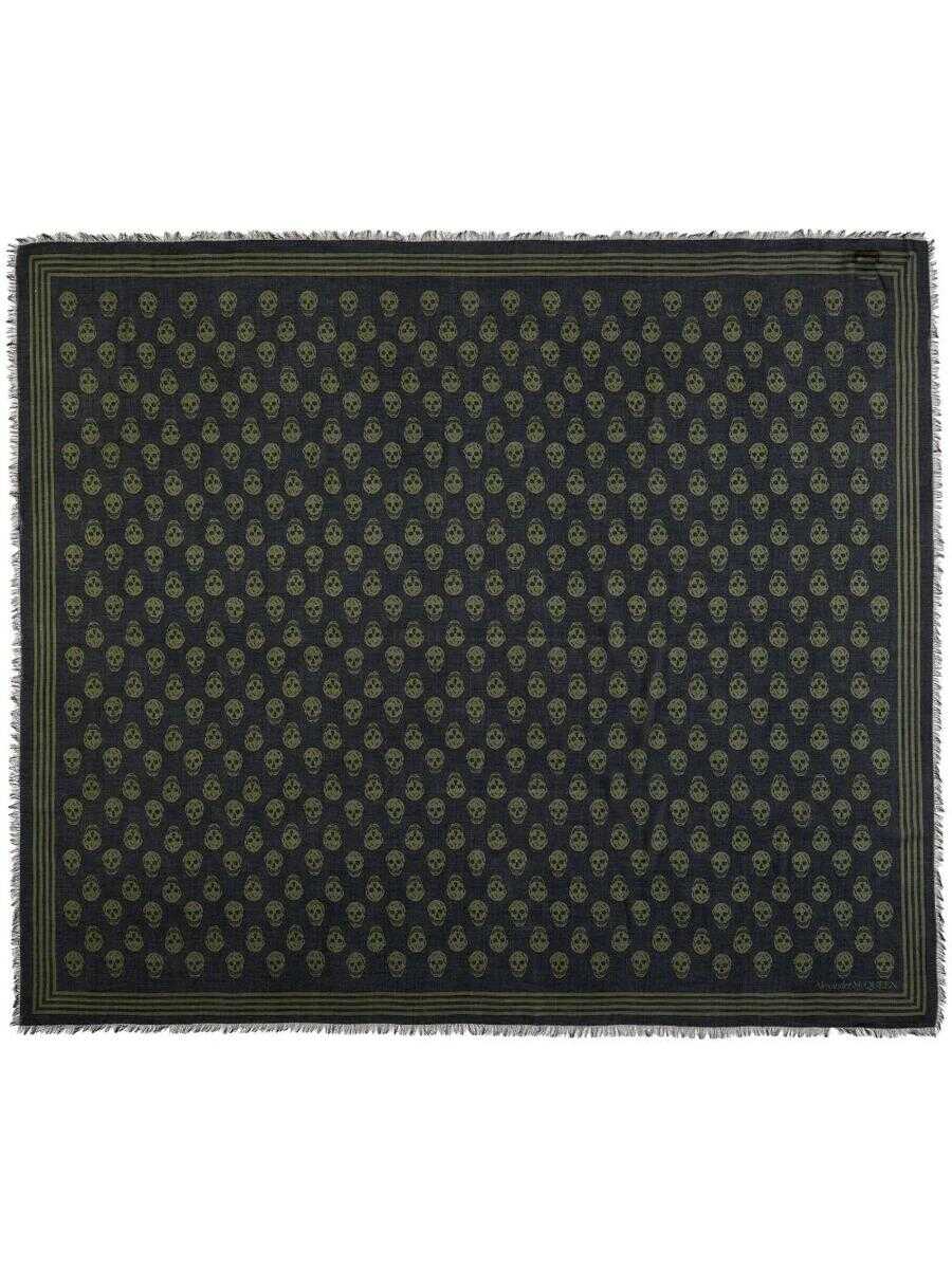 Alexander McQueen Alexander McQueen Scarfs BLACK/KHAKI