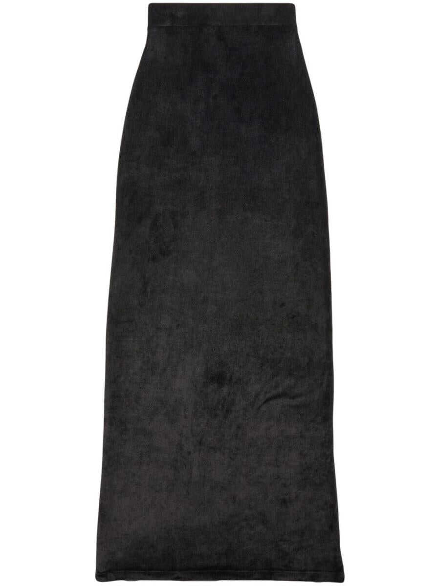 Balenciaga BALENCIAGA Velvet maxi skirt BLACK