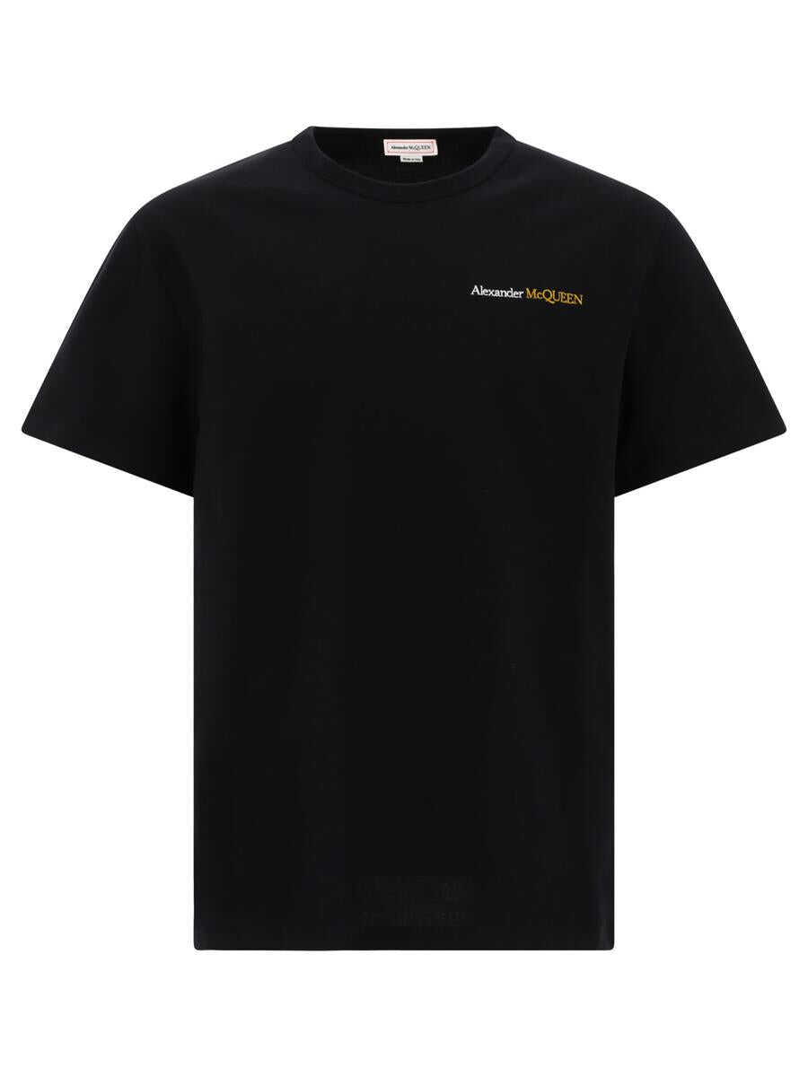 Alexander McQueen ALEXANDER MCQUEEN Embroidered t-shirt BLACK