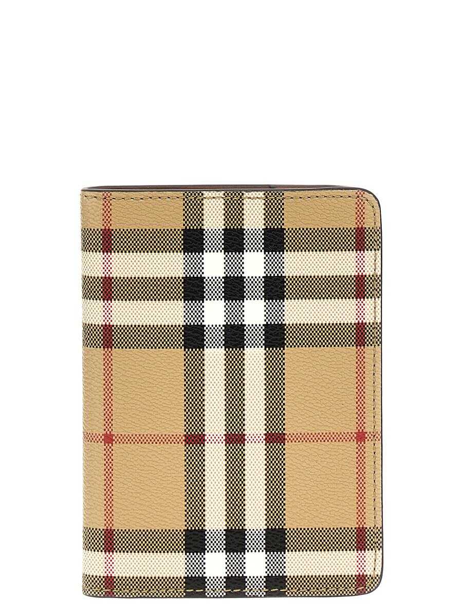 Burberry BURBERRY Check passport holder BEIGE