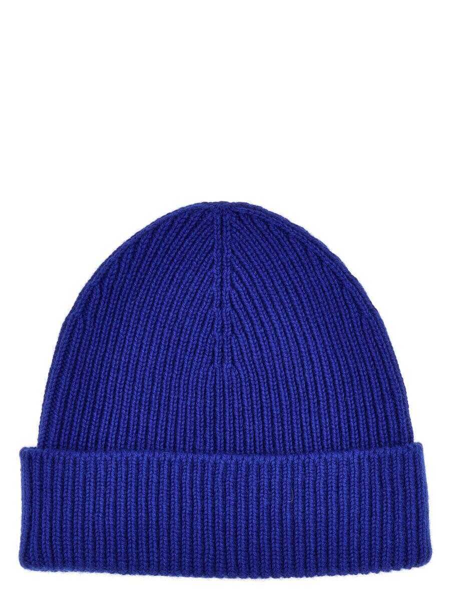 Caciuli Burberry Burberry Equestrian Knight Design Beanie BLUE Femei (BM 12610472) 3