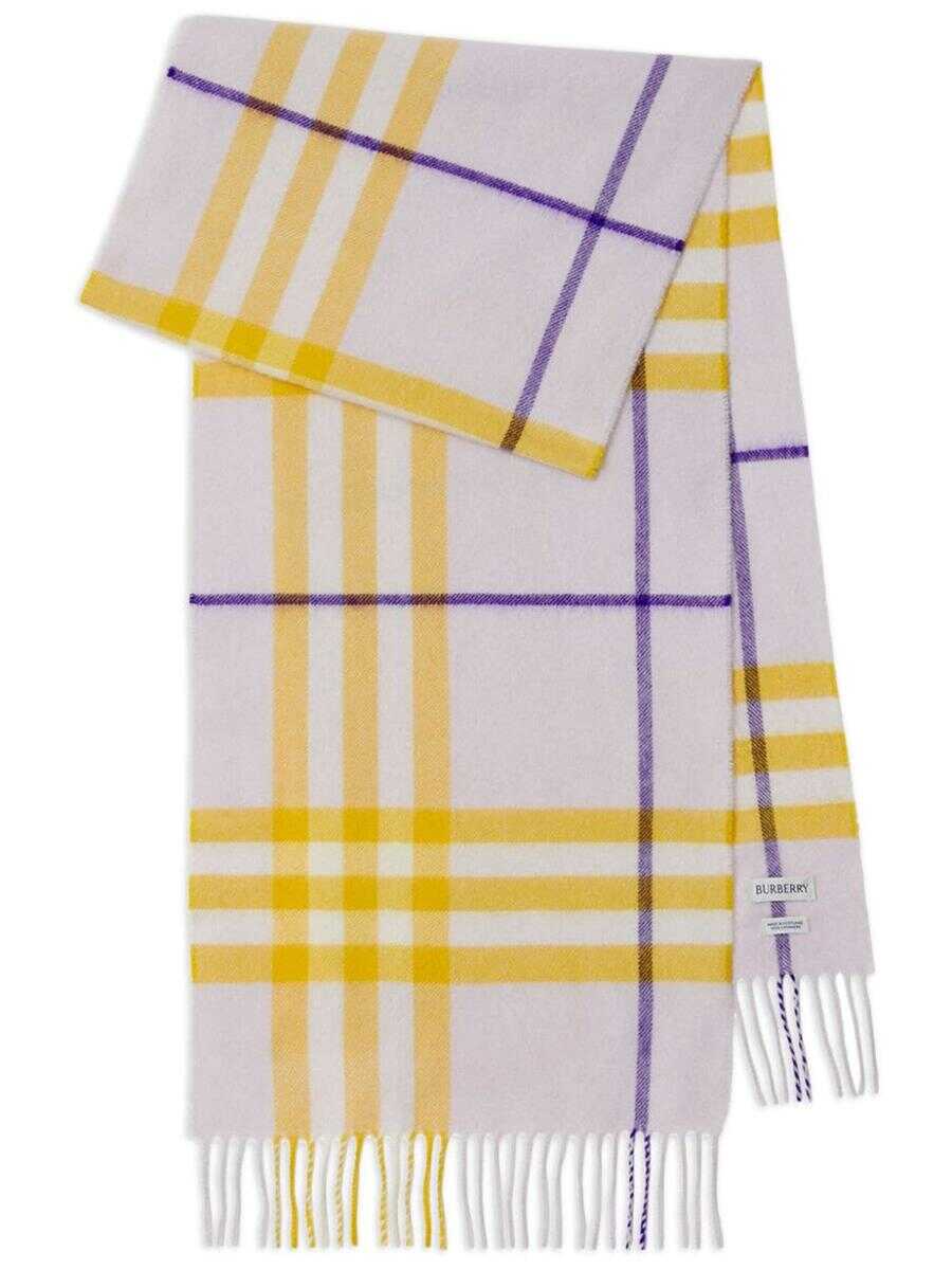 Burberry BURBERRY Giant Check cashmere scarf LILAC