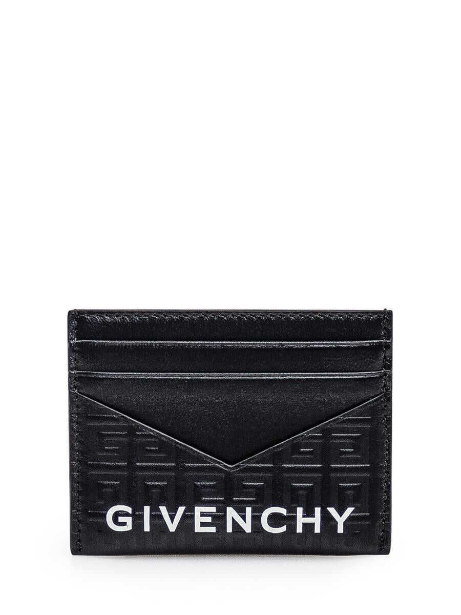 Givenchy GIVENCHY 4G Leather Card Holder BLACK