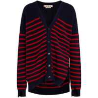 Pulovere Marni Destroyed Effect Striped Cardigan Barbati
