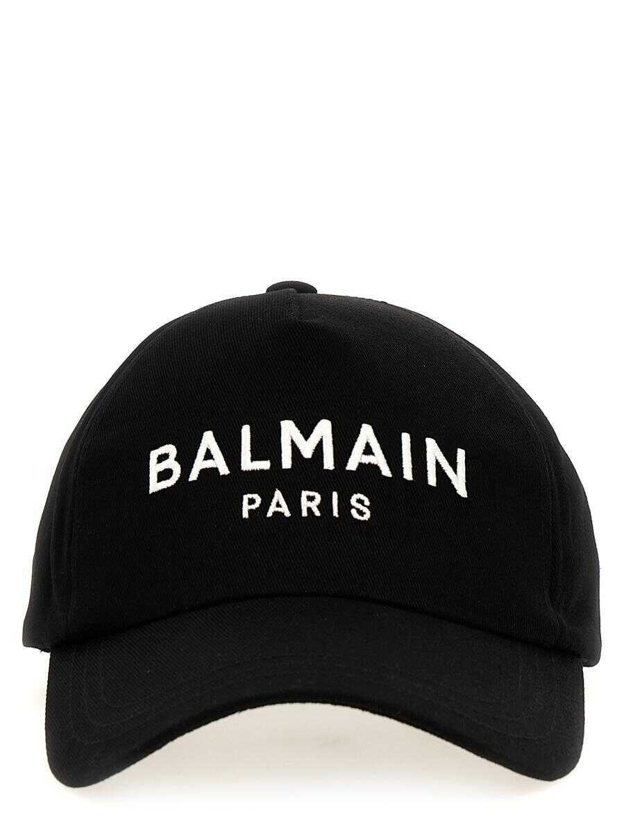 Balmain BALMAIN Logo embroidery cap WHITE/BLACK