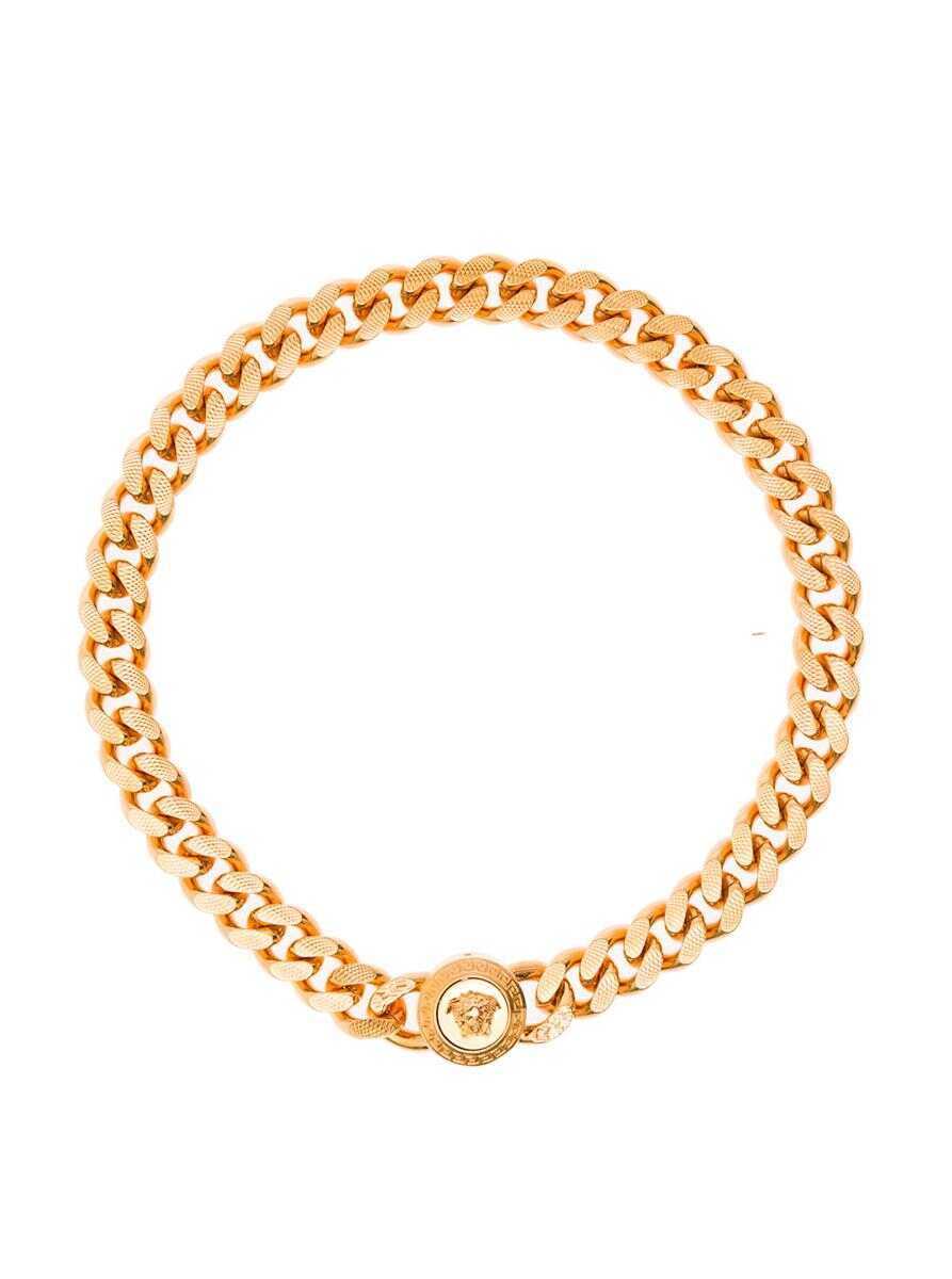 Versace Medusa Gold-tone Chain Necklace in Hypoallergenic Metal Versace Man GREY