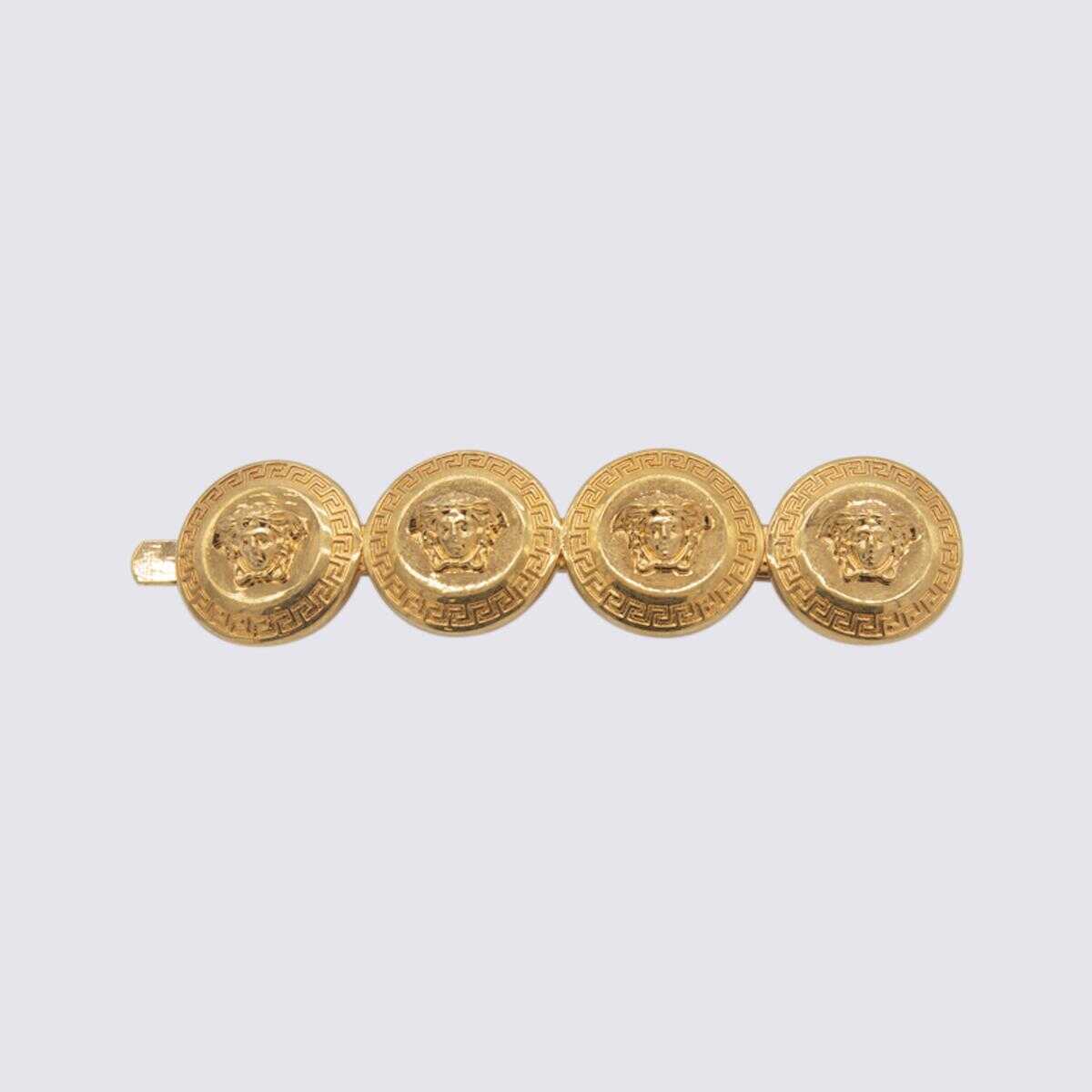 Versace VERSACE TRIBUTE GOLD METAL MEDUSA HAIR CLIP GOLDEN