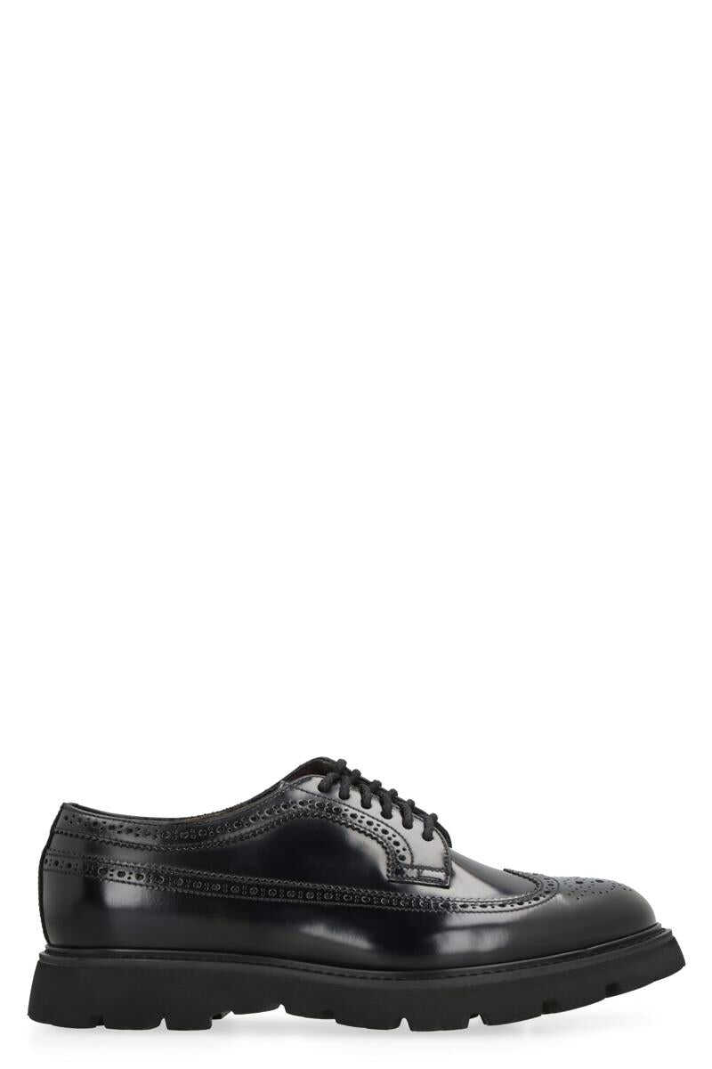 DOUCAL\'S DOUCAL\'S LEATHER LACE-UP SHOES BLACK