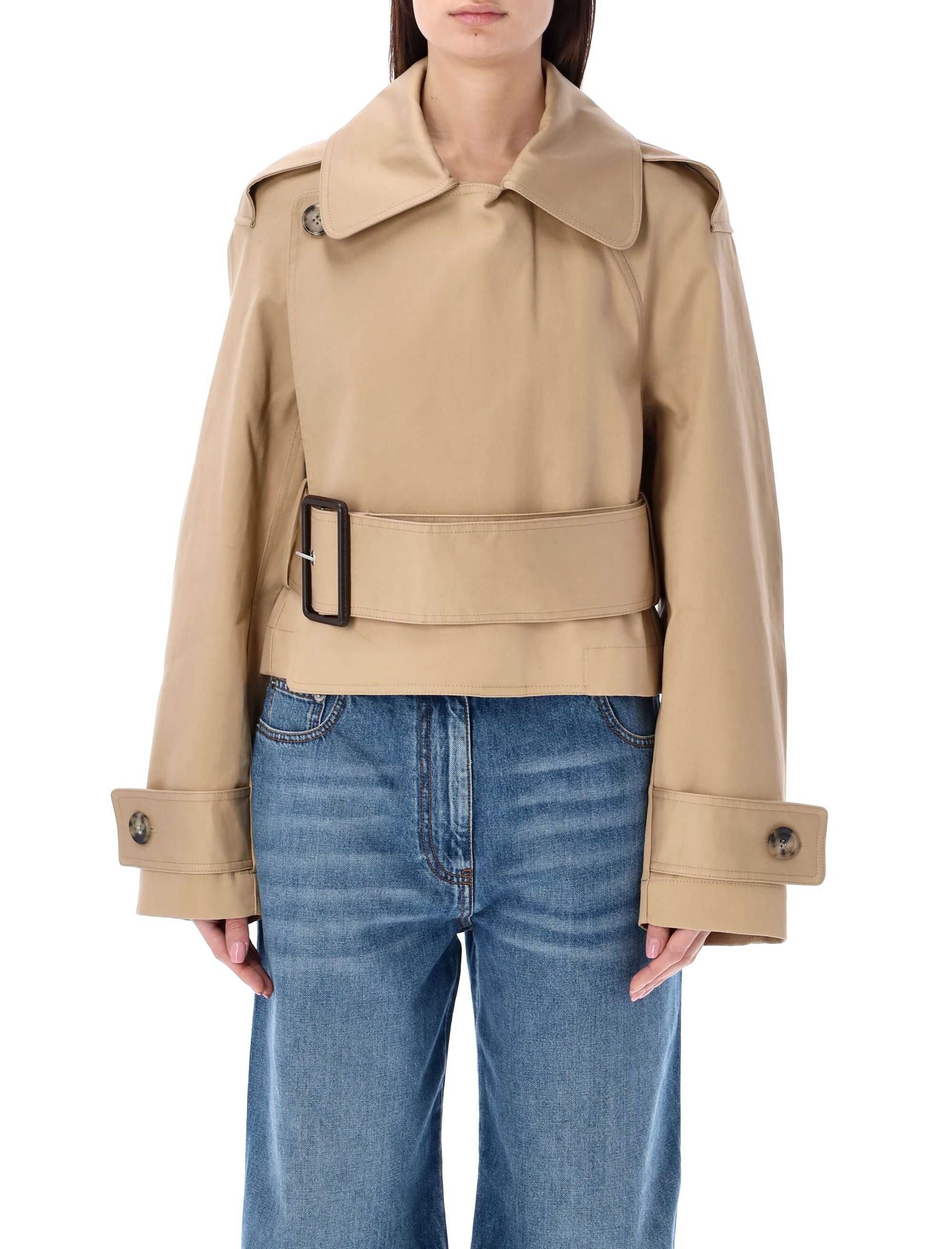 JW Anderson Cropped trench jacket Beige