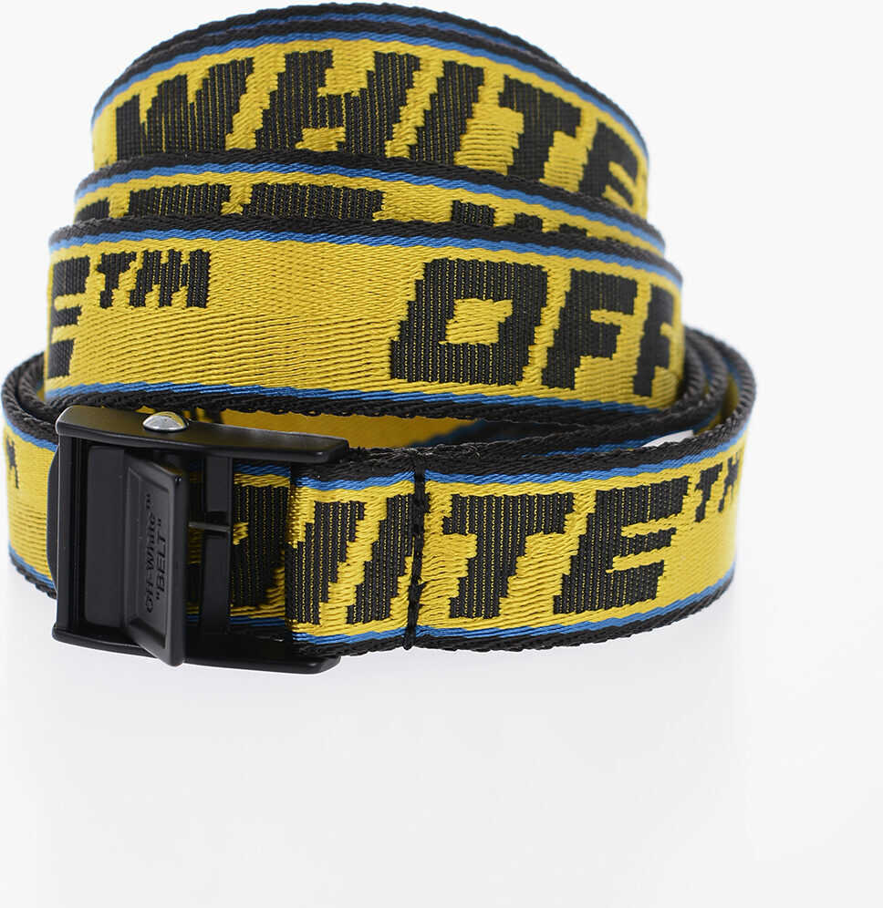 Off-White Industrial Tape Mini Belt With Embroidered Logo Yellow