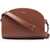 A.P.C. Leather Demi Lune Crossbody Bag Brown