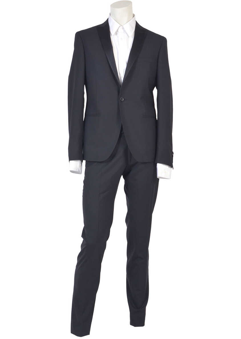 Tonello Two-Piece Suit In Wool BLACK b-mall.ro