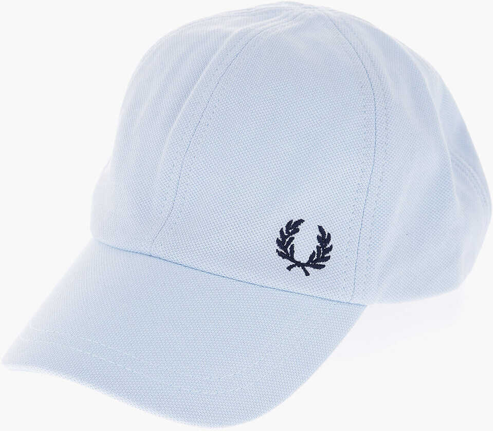 Fred Perry Solid Color Cap With Embroidered Logo Light Blue