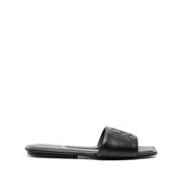 Sandale Courrèges Logo Leather Flat Sandals Femei