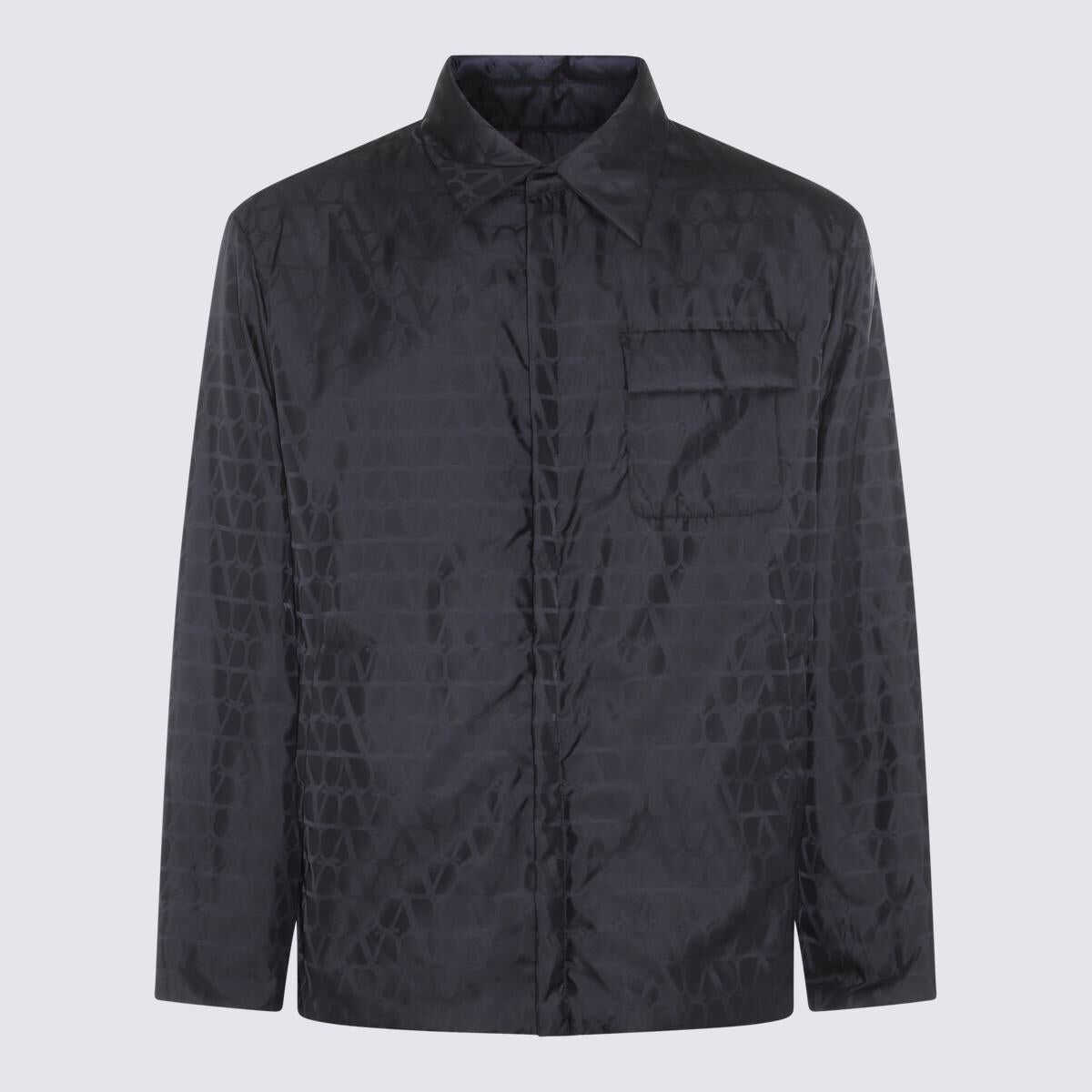 Valentino Garavani VALENTINO BLACK CASUAL JACKET BLACK