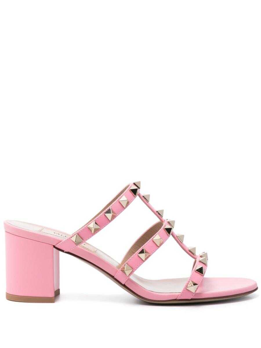 Valentino Garavani VALENTINO GARAVANI Rockstud leather sandals PINK