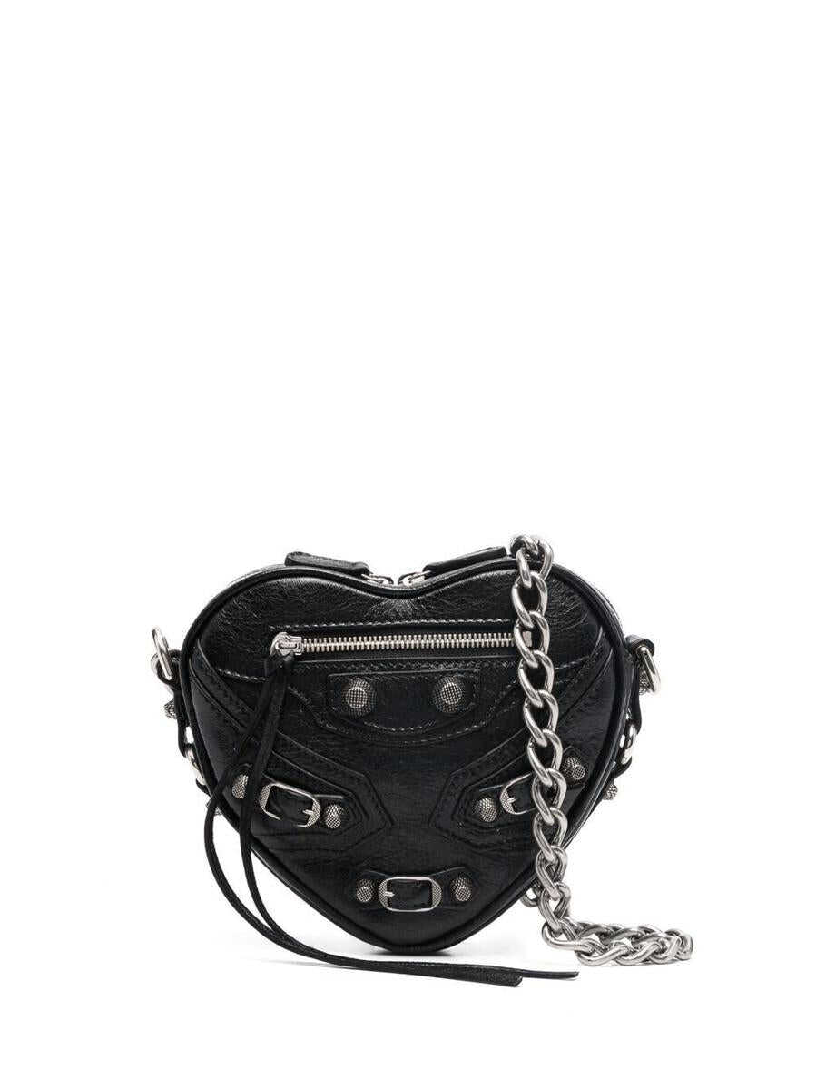 Balenciaga BALENCIAGA Le Cagole Heart leather mini bag BLACK