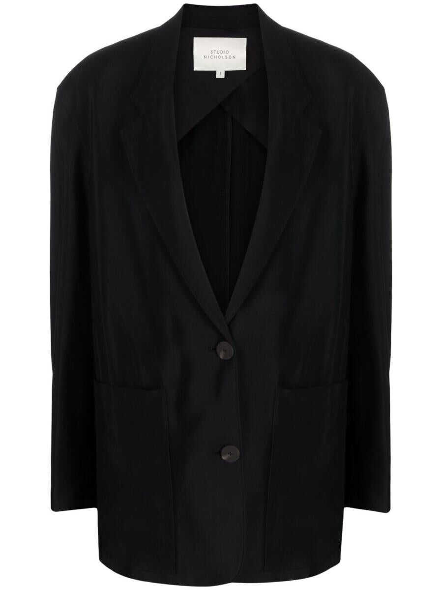 STUDIO NICHOLSON STUDIO NICHOLSON Cotton blend jacket BLACK