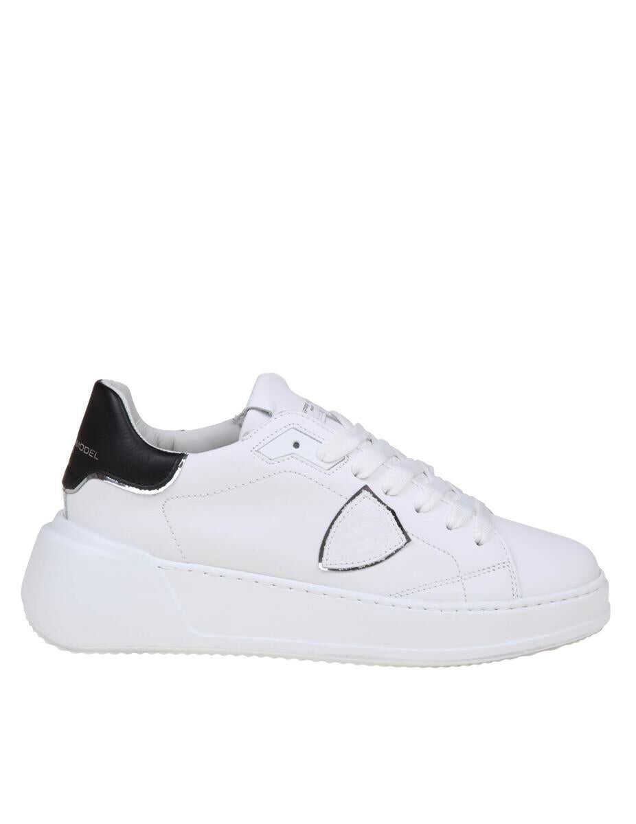 Philippe Model PHILIPPE MODEL LEATHER SNEAKERS WHITE/BLACK