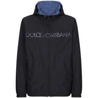 Geci Blue Reversible Jacket In Polyester Man Barbati