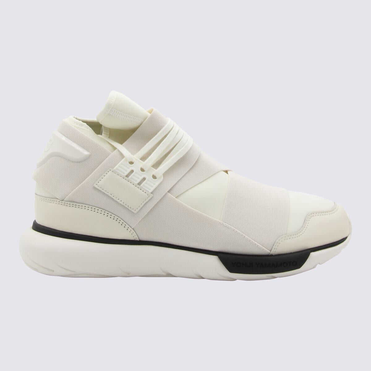 Y-3 Y-3 WHITE CANVAS SNEAKERS OFF WHITE/CREAM WHITE/BLACK