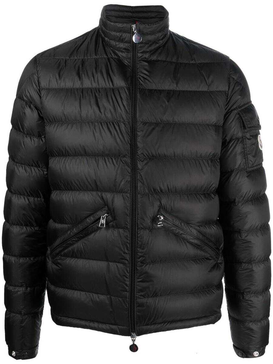 Moncler MONCLER padded zip-up down jacket BLACK