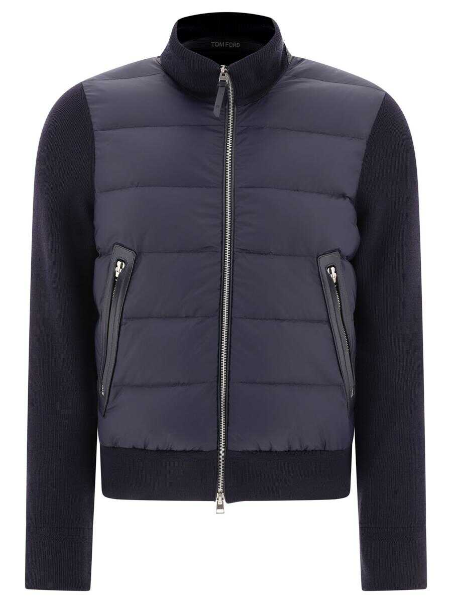 Tom Ford TOM FORD Tricot down jacket BLUE