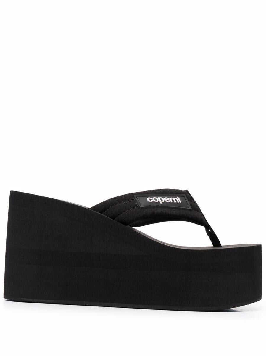 COPERNI COPERNI Branded wedge sandals BLACK