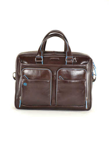 Piquadro Computer Briefcase Piquadro Blu Square Brown