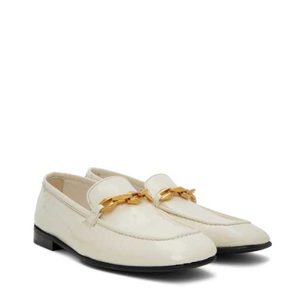 Pantofi fara toc Jimmy Choo Jimmy Choo Diamond Tilda Loafers White Femei (BM 12641255) 3