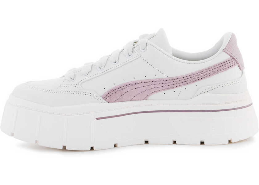 Sneakers PUMA Mayze Stack Premium Whisper White Lilac White Femei (BM 12641330) 4