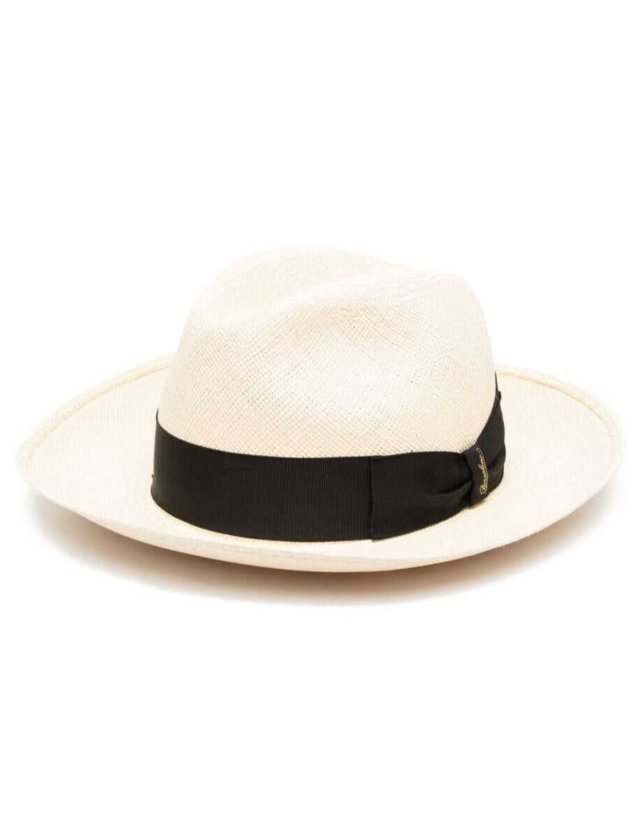 BORSALINO BORSALINO Amedeo straw panama hat BLACK