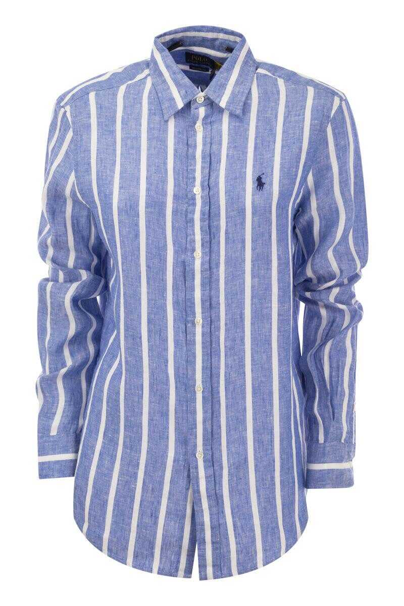 Ralph Lauren POLO RALPH LAUREN Relaxed-Fit Linen Striped Shirt BLUE/WHITE