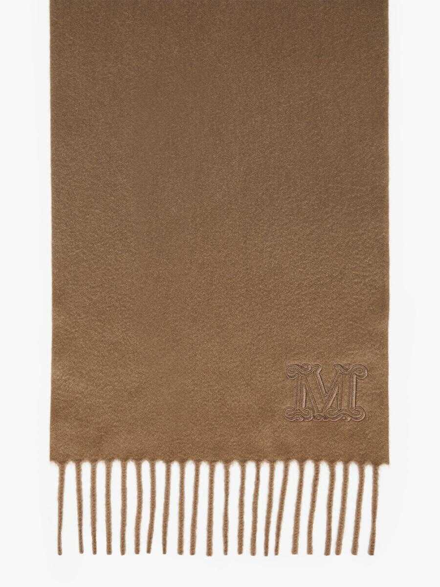 Max Mara MAX MARA Dalia cashmere stole with embroidery BEIGE