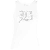 Topuri Blumarine Logo Ribbed Cotton Tank Top Femei