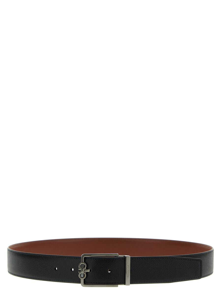 Ferragamo FERRAGAMO \'Gancini\' reversible belt BLACK