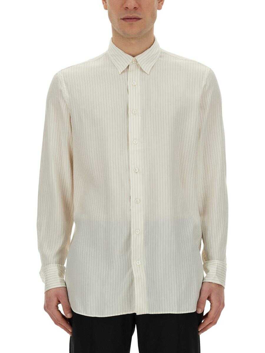 Lardini LARDINI STRIPED SHIRT WHITE